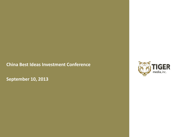 china best ideas investment conference september 10 2013
