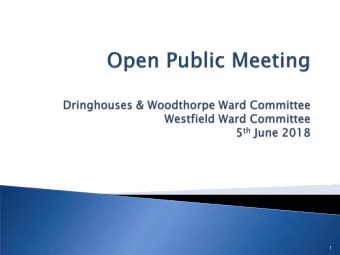 1  Ag  Agen  enda  da  Update from TalkTalk  Better / Energise  Update from York Greenways