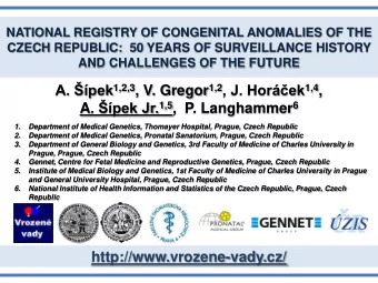 A. pek 1,2,3 , V. Gregor 1,2 , J. Horek 1,4 , A . pek Jr. 1,5 ,  P. Langhammer 6  1.