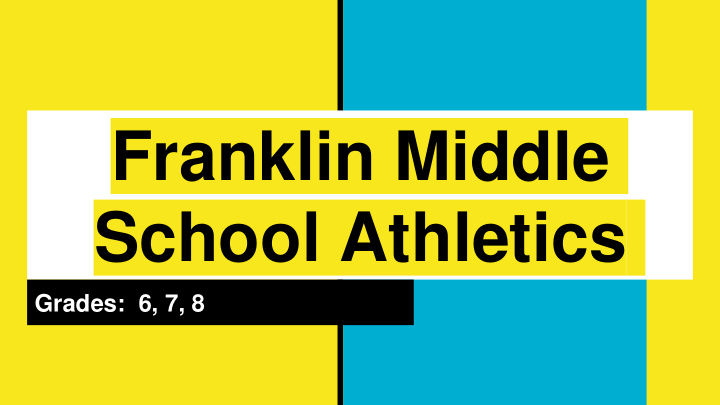 franklin middle school athletics