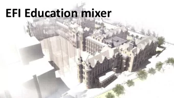 EFI Education mixer  EFI vision  Data for social good  Interdisciplinarity  Challenge-focused