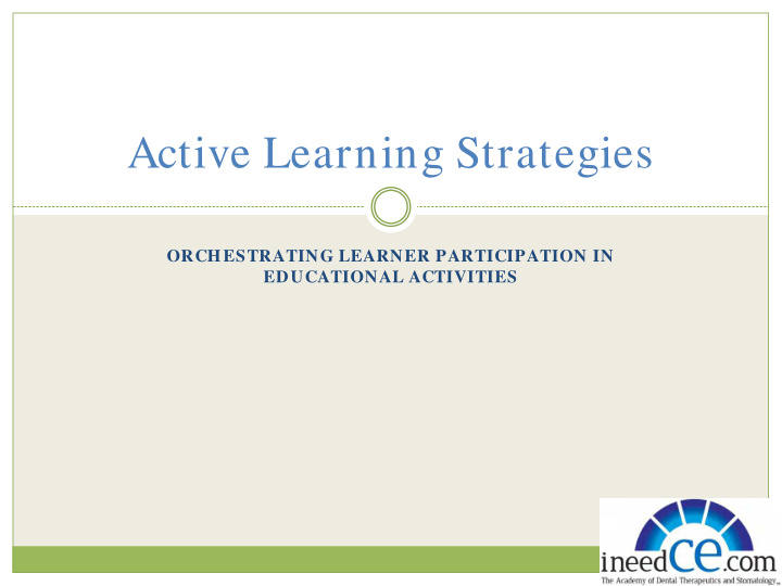 active learning strategies
