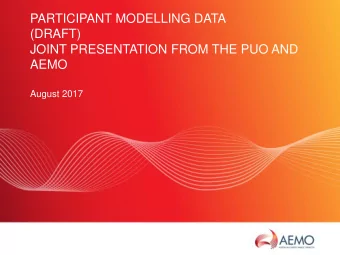 (DRAFT)  JOINT PRESENTATION FROM THE PUO AND  AEMO  August 2017  SLIDE 1  TIMING OF WEM RULE