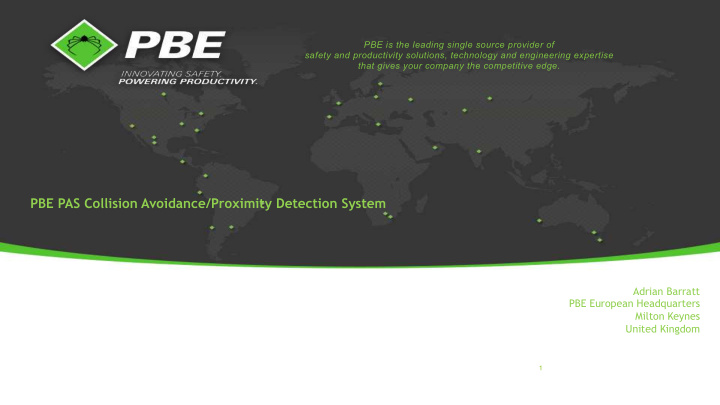 pbe pas collision avoidance proximity detection system