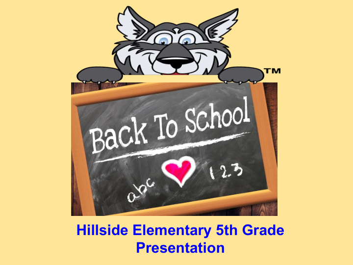 hillside elementary 5th grade presentation the fifth