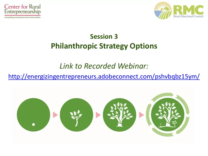 philanthropic strategy options