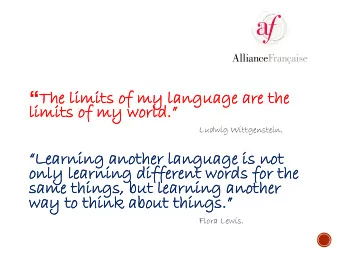 only  y learn  arnin  ing  g di  diff  fferent  rent words  ds fo  for th  the  sam  ame th