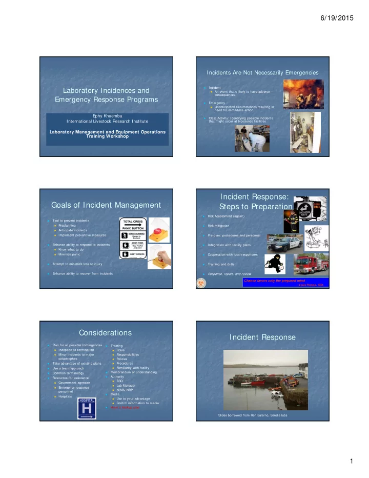 incident response goals of incident management steps to