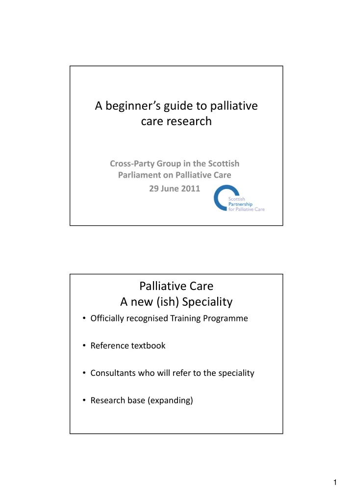 a beginner s guide to palliative care research care