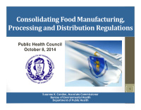consolidating food manufacturing processing and