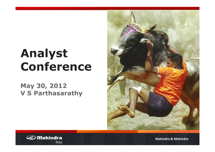 analyst conference
