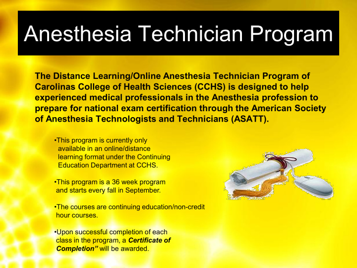 anesthesia technician program