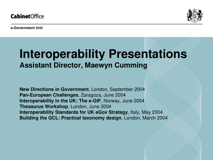 interoperability presentations