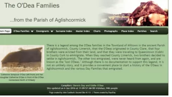 The Origins of this ODea Research  In 2003, Fr. Rochford Parish Priest of Emly Co. Tipperary