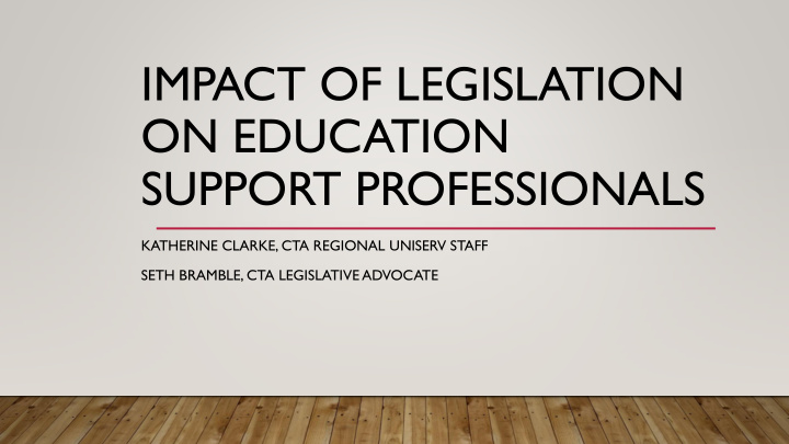 impact of legislation on education
