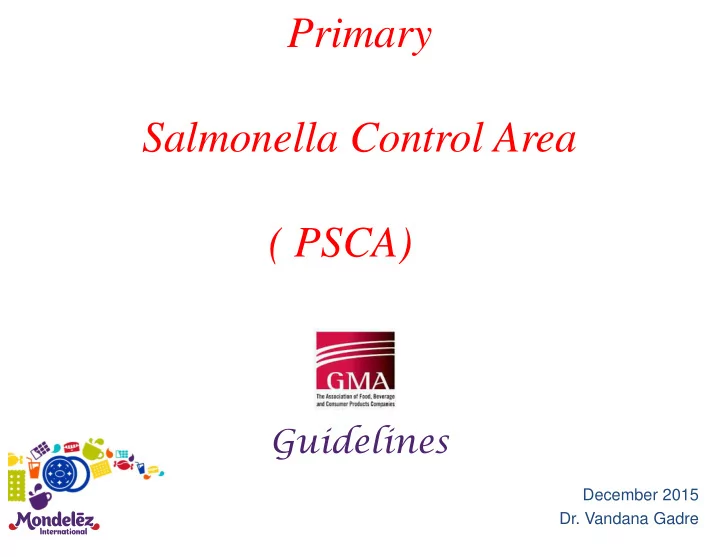 salmonella control area psca guidelines december 2015 dr