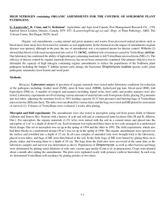 during the growing. season. All ten plants per microplot were sampled. From field sites, up to 50
