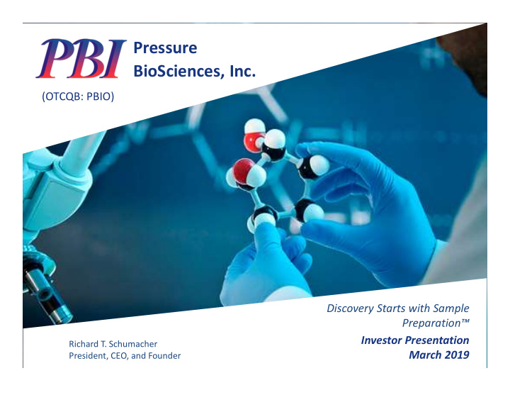 pressure biosciences inc