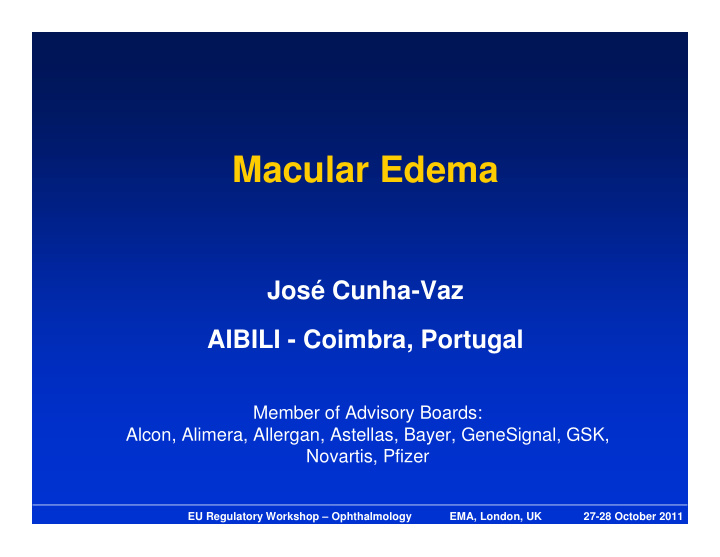 macular edema