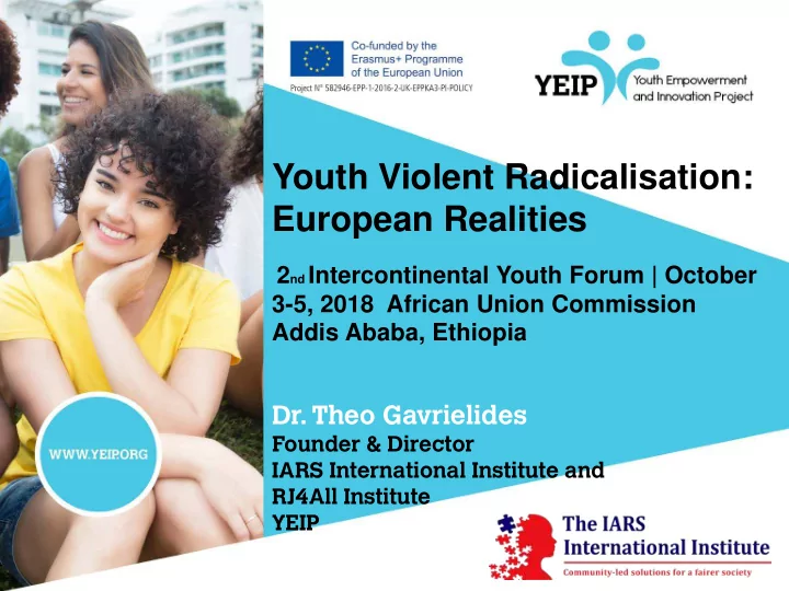 youth violent radicalisation european realities 2 nd