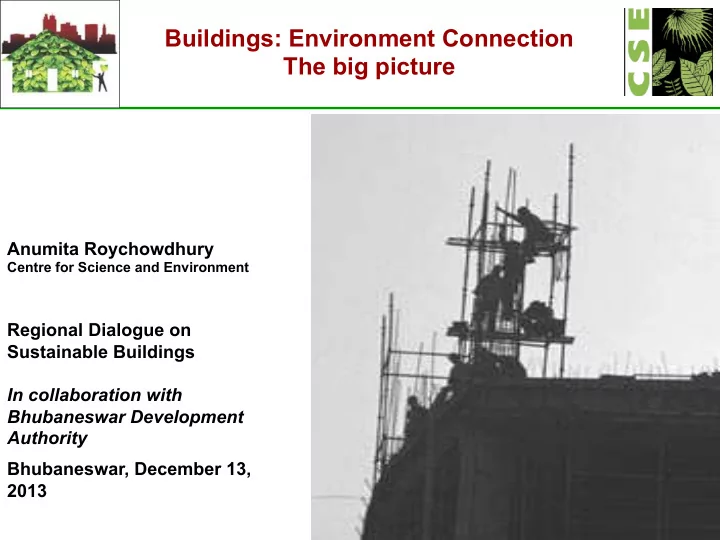 buildings environment connection the big picture