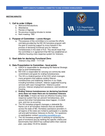 1. Call to order 2:00pm  a. Welcome/Introductions  b. Attendance  c. Review of Agenda  d. No