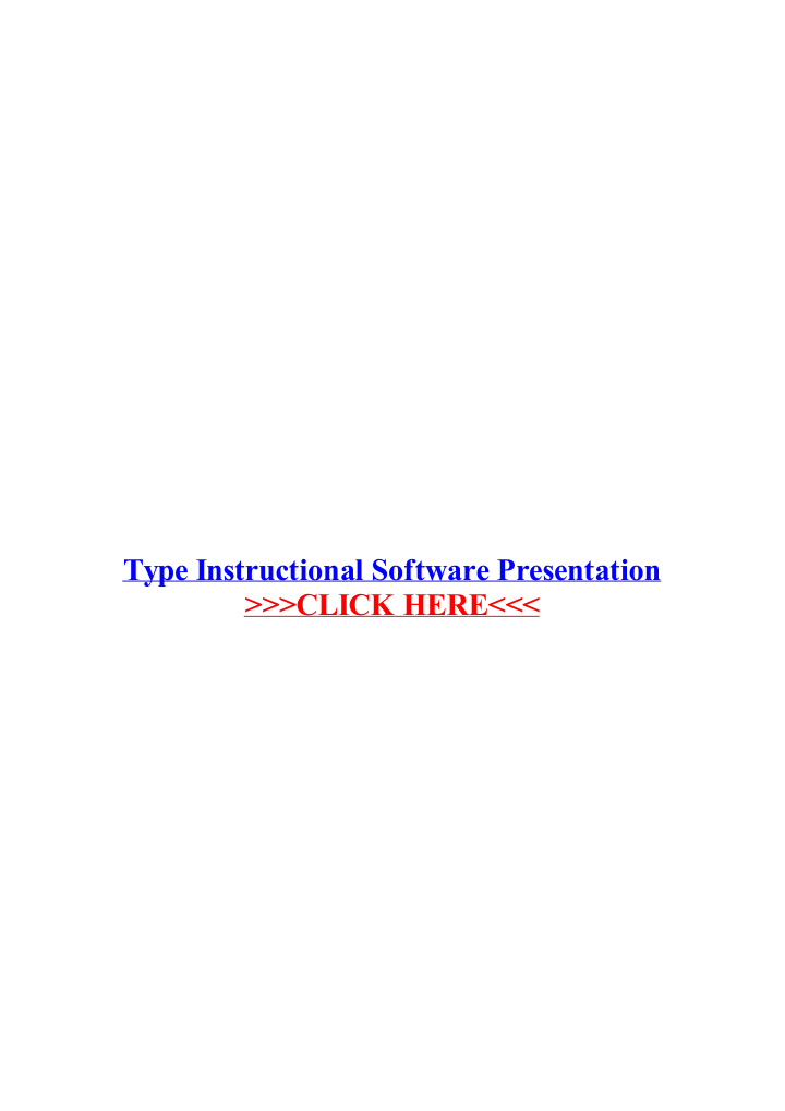 type instructional software presentation