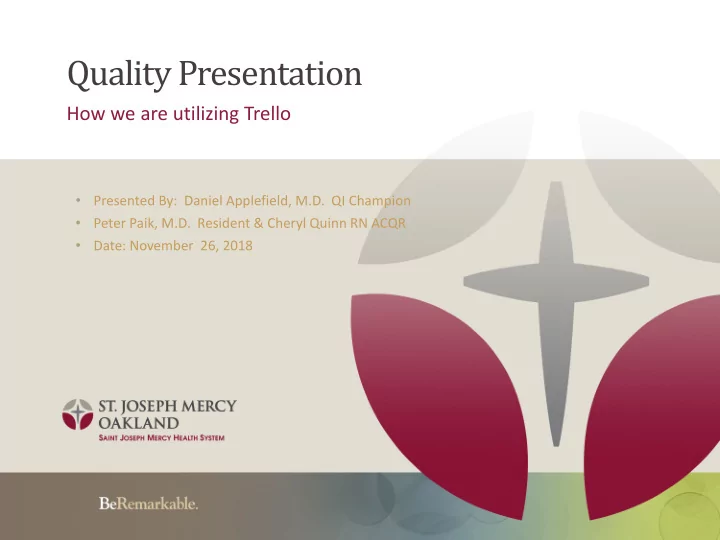 quality presentation