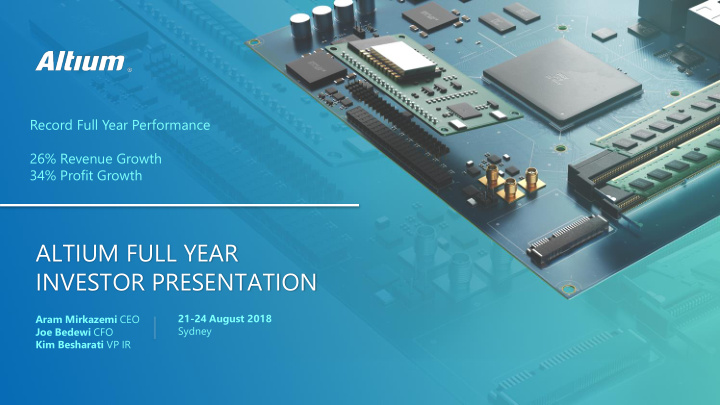 altium full year