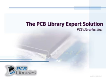 The PCB Library Expert Solution  PCB Libraries, Inc.  Updated 2015.05.24  Library Expert FPX File