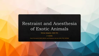 Very hands-on!  You will  Do physical exams  Formulate anesthetic plans  Anesthetize
