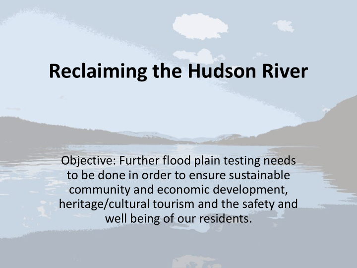 reclaiming the hudson river