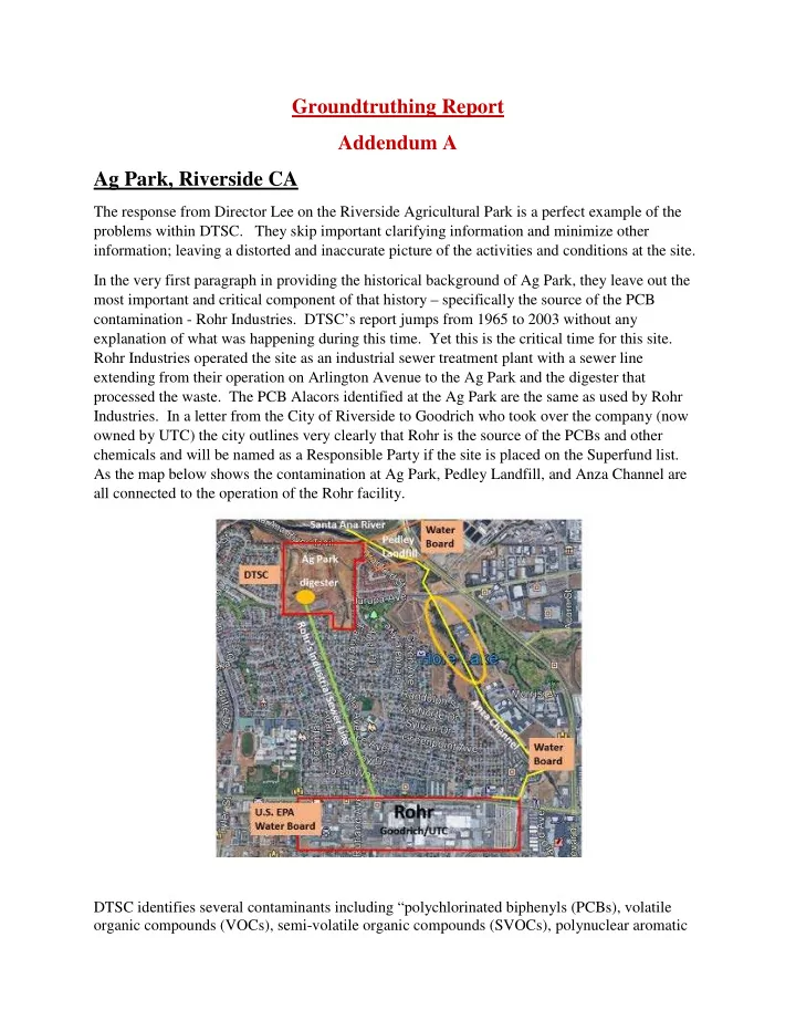 groundtruthing report addendum a ag park riverside ca