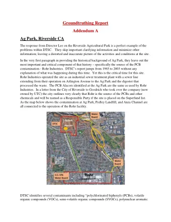 Groundtruthing Report Addendum A  Ag Park, Riverside CA  The response from Director Lee on the