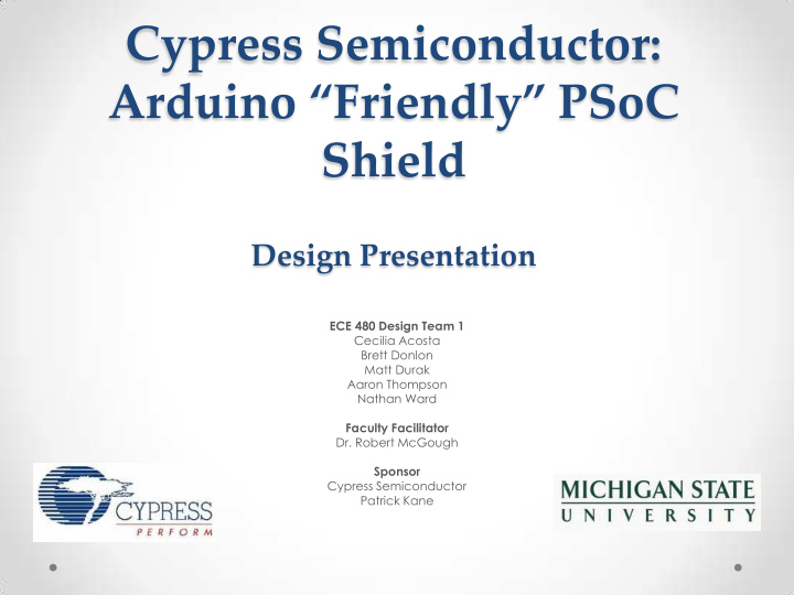 cypress semiconductor arduino friendly psoc shield design
