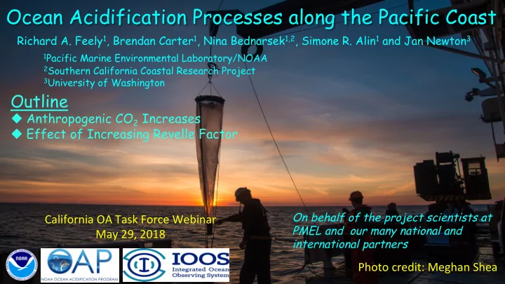 ocean acidification processes along the pacific coast