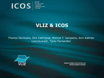 VLIZ &amp; ICOS Thanos Gkritzalis, Dre Cattrijsse, Michiel T Jampens, Ann-Katrien  Lescrauwaet,