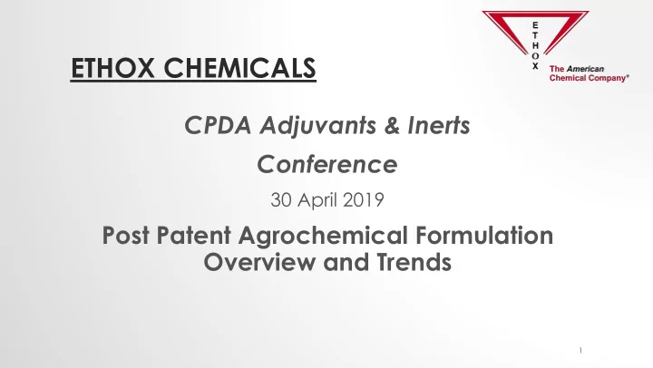 ethox chemicals
