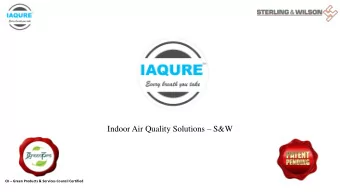 Indoor Air Quality Solutions  S&amp;W CII  Green Products &amp; Services Council Certified