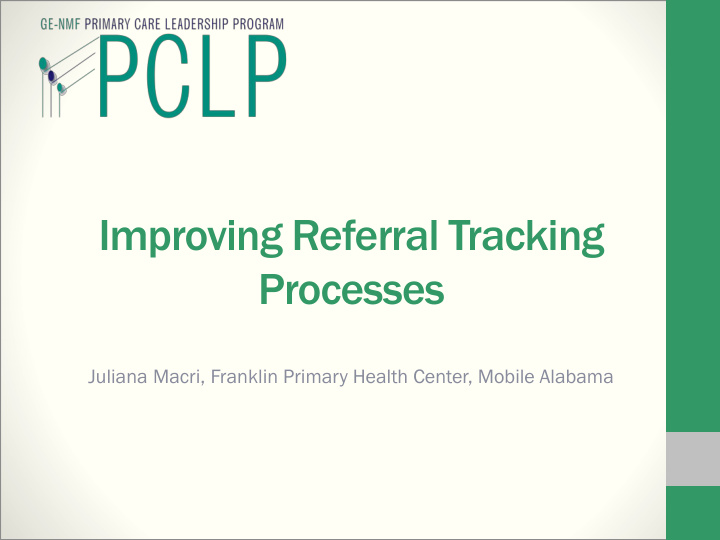 improving referral tracking