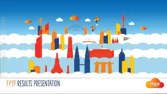 FY19 Results Presentation  Disclaimer  For personal use only  This presentation has been prepared