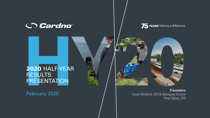 2020 half year results presentation