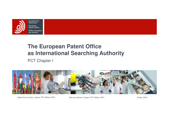 the european patent office as international searching