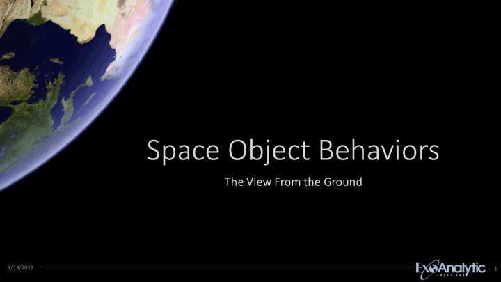 space object behaviors