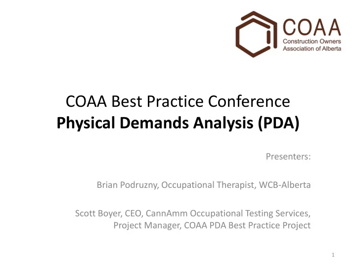 physical demands analysis pda