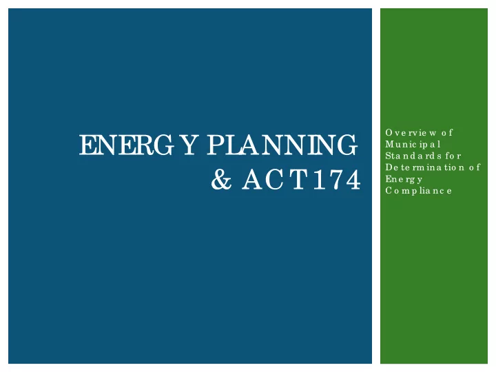 energ y planning