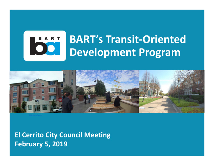 bart s transit oriented development program