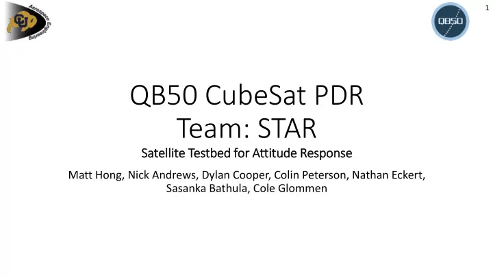 qb50 cubesat pdr