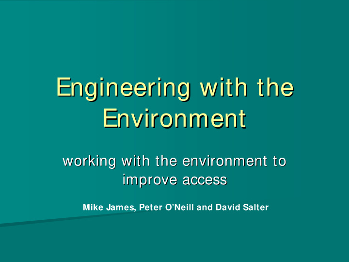 engineering with the engineering with the environment