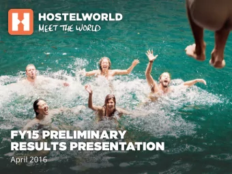 Results Presentation  April 2016  Disclaimer The information in this presentation has been prepared